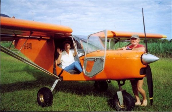 Taking my auntie who was on a visit from Italy, for her first flight in a small aircraft, over the Atherton Tablelands....She couldn`t get over the sp